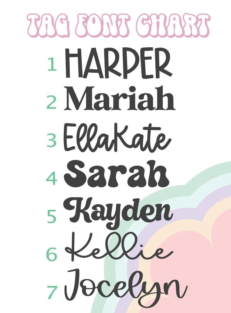 Custom Name Acrylic Tag for Water Bottle, Lunch Box , Back Pack